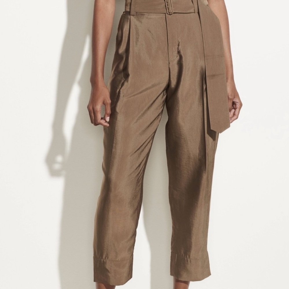 Vince - High Waist Belted Tapered Pants, Size 10